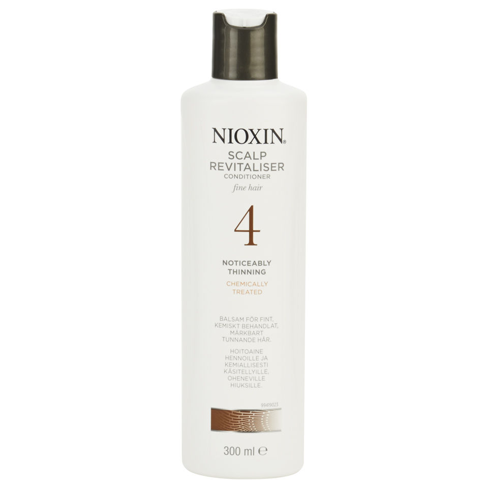 Nioxin System 4 Scalp Revitaliser Conditioner For Fine Noticeably Thinning Chemically Treated Hair 300ml