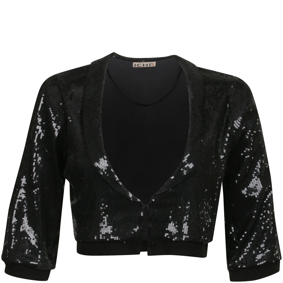 black sequin short jacket