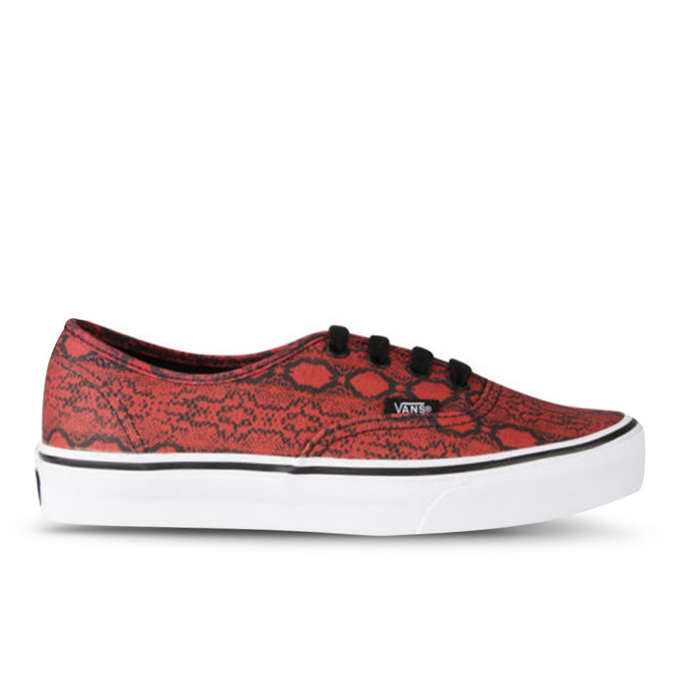 Vans Women's Authentic Snake Print Trainers True Red