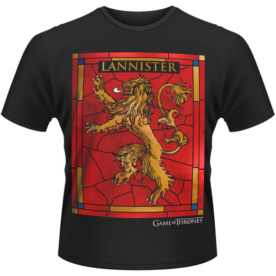 Game of Thrones Men's T-Shirt - House Lannister - Black Merchandise ...