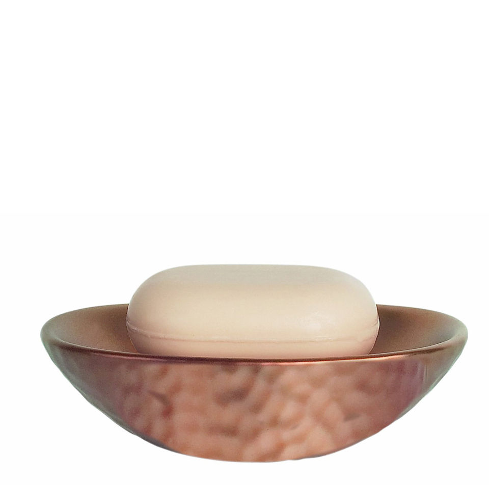 Spirella Darwin Hammered Soap Dish Copper Homeware
