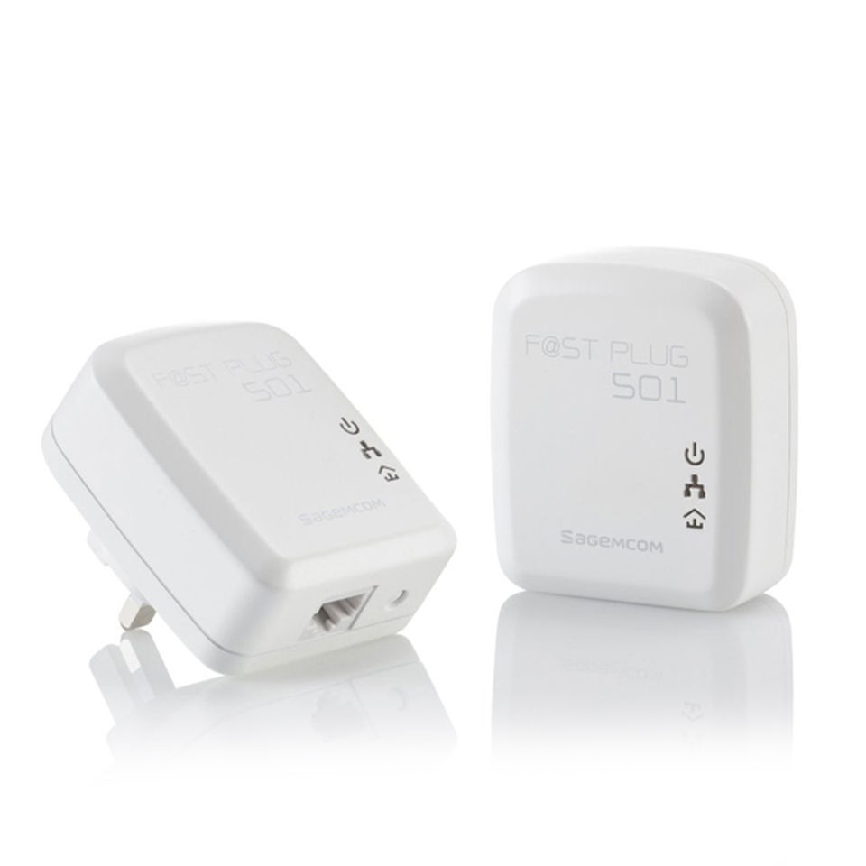 Sagemcom Fast Plug 501 Powerline Wifi Extender 2 Pack Iwoot Uk