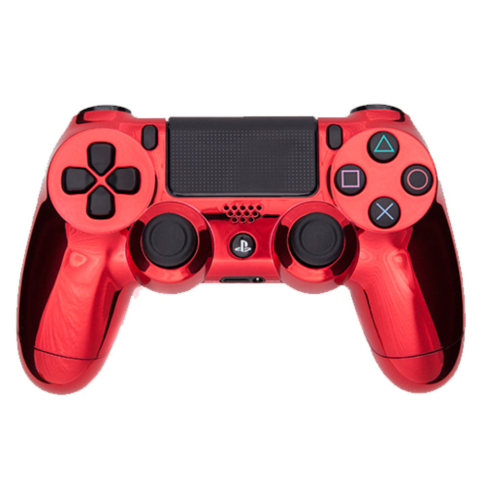 PlayStation DualShock 4 Custom Controller - Chrome Red ...