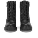 steve madden noodless booties in black leather