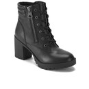 steve madden noodless booties in black leather