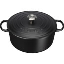 Le Creuset Signature Cast Iron Round Casserole Dish - 20cm - Satin Black