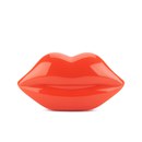 Lulu Guinness Women's Lips Perspex Clutch Bag - Burnt Orange