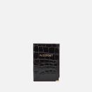 Aspinal of London Women's Passport Cover - Black Croc