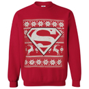 DC Comics Men's Superman Christmas Fairisle Sweatshirt - Red