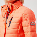 New Womens Superdry Fuji Slim Double Zip Hooded Jacket Acid Coral