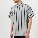 OAMC Men's Pulse Stripe Short Sleeve Shirt - Light Blue Rayure