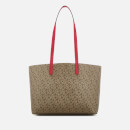 DKNY Women's Brayden Medium Reversible Tote - Mocho Logo Rouge/Chino Logo Iconic