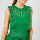 porrla frill lace midi dress