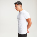 MP muška luksuzna klasična majica s okruglim izrezom – bijela