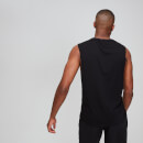 MP muška luksuzna klasična majica bez rukava s velikim izrezom – crna - XXS