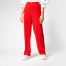 Ganni Women's Mullin Georgette Trousers - Fiery Red