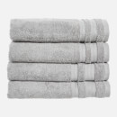 in homeware Supersoft 100% Cotton 4 Piece Towel Bale - Silver