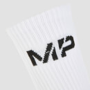MP Men's Essentials Crew Socks - สีขาว (2 Pack) - UK 6-8