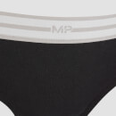 MP กางเกงในเว้าสูง เอสเซนเชียลส์ สำหรับผู้หญิง - สีดำ (2 ตัว) - L