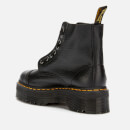 dr martens sinclair black leather zip chunky flatform boots