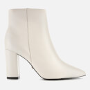 Dune Women's Otilia Leather Heeled Ankle Boots - White