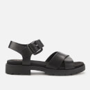 Clarks Women's Orinoco Strap Leather Sandals - Black