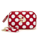 Loungefly Red & White Polka Dot Disney Logo Cross Body Bag