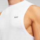 MP muška uska majica bez rukava za trening – bijela - XS