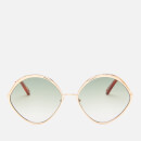 Chloé Women's Dani Round Frame Sunglasses - Gold/Green