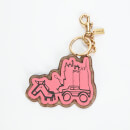 Coach 1941 Women's Li Ruosi Signature Bag Charm - Confetti Pink/Tan Sig