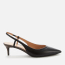 MICHAEL MICHAEL KORS Women's Nora Leather Sling Back Kitten Heels - Black
