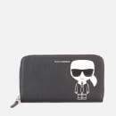 Karl Lagerfeld Women's K/Ikonik Cont Zip Wallet - Black