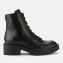 KENZO Women's Pike Leather Lace Up Boots - Black