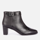 Clarks Women's Kaylin60 Leather Heeled Ankle Boots - Black