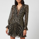 Self-Portrait Women's Dot Fil Coup Mini Dress - Black