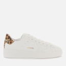 Golden Goose Women's Pure Star Leather Trainers - White/Brown/Leopard