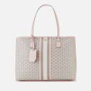 Tory Burch Women's Gemini Link Canvas Top Zip Tote Bag - Coastal Pink Gemini Link