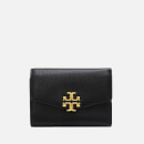 Tory Burch Women's Kira Mixed-Materials Medium Flap Wallet - Black
