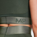 MP Women's Adapt Textured Crop Top- สีเขียวเข้ม - XXS