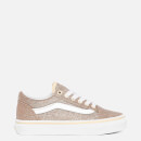 Vans Kids' Glitter Old Skool Trainers - Brazilian Sand/True White