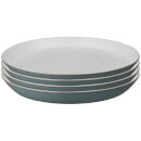 Denby Impression Charcoal Spiral Dinner Plates (Set of 4)