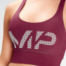 Дамски спортен сутиен с щампа Essentials на MP - лилаво - S