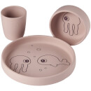 Done by Deer Silicone Dinner Set - Sea Friends - Powder