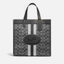 Coach Women's Signature Jacquard Field Exclusive Tote Bag - Graphite Black