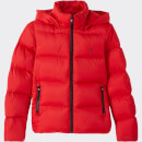 Calvin Klein Jeans Women's Mw Shiny Short Puffer - Red Hot