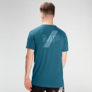 MP Мъжка тениска с къси ръкави Impact, лимитирана серия - синьо-зелена - XXS