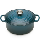 Le Creuset Signature Cast Iron Round Casserole Dish - 20cm - Deep Teal