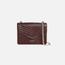 Ted Baker Women's Shakib Patent Quilted Envelope Mini Cross Body Bag - Deep Purple