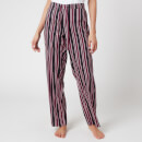 Les Girls Les Boys Women's Girls PJ Bottoms - Black Stripe