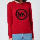 MICHAEL MICHAEL KORS Women's MK Metallic Sweater - Crimson